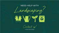 Minimalist Landscaping Facebook Event Cover Design