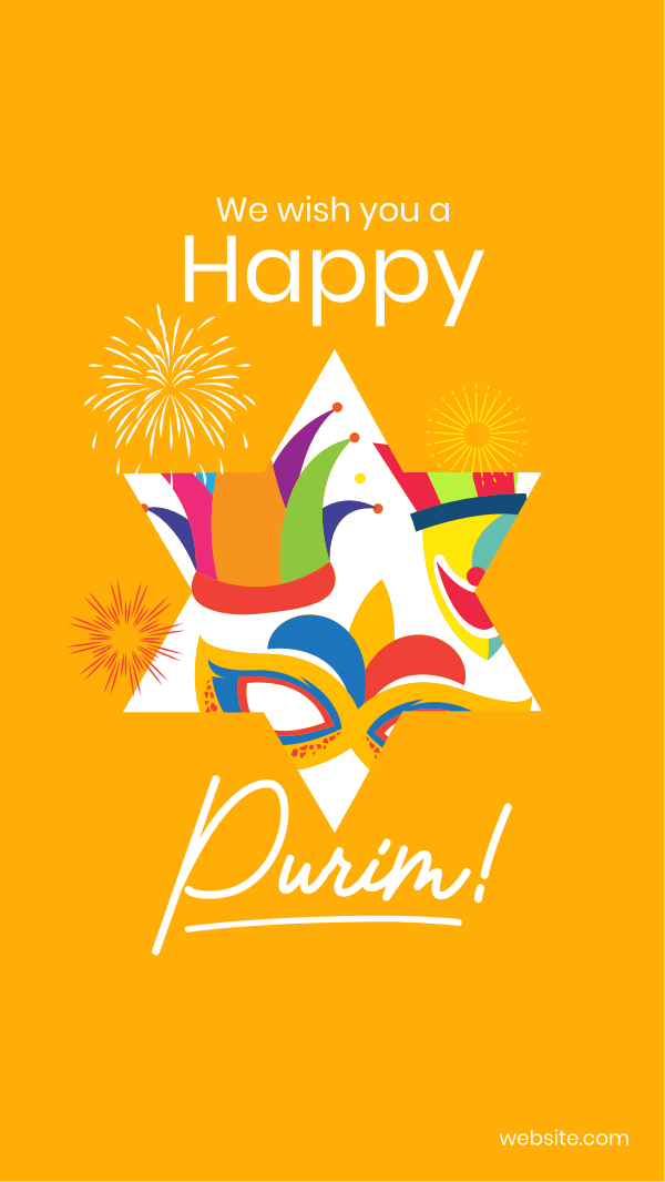 Purim Festival Instagram Story Design Image Preview