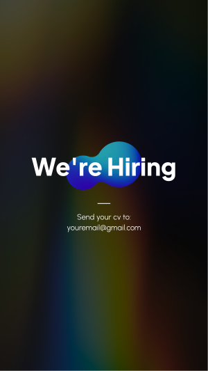 We're Hiring Holographic Instagram story Image Preview
