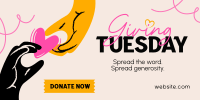Give back this Giving Tuesday Twitter Post Design