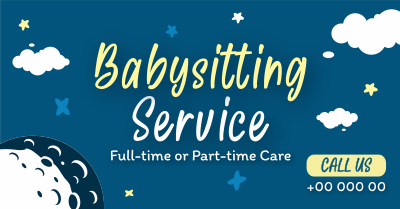 Cute Babysitting Services Facebook ad Image Preview