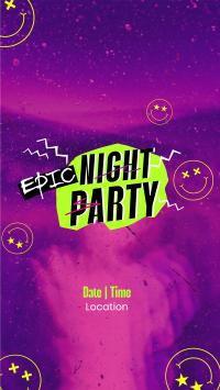 Epic Night Party YouTube Short Design