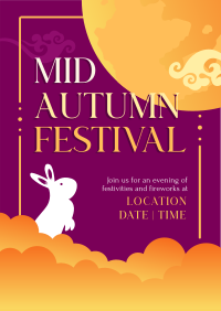 Mid Autumn Bunny Poster Design