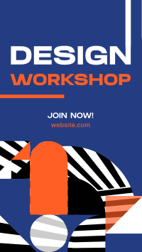 Modern Abstract Design Workshop Instagram Story Design