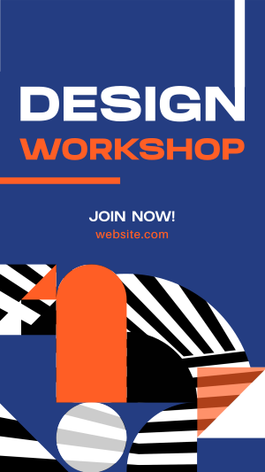 Modern Abstract Design Workshop Instagram story Image Preview