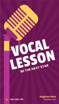 Vocal Coaching Lesson Instagram Story Design