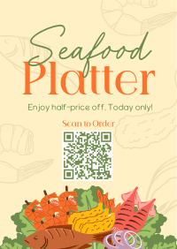Seafood Platter Sale Flyer Design