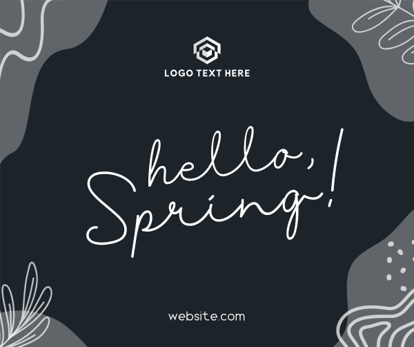 Hey Hello Spring Facebook Post Design Image Preview