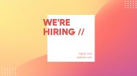 We're Hiring Split Gradient Facebook event cover Image Preview