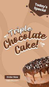 Triple Chocolate Cake Facebook story Image Preview