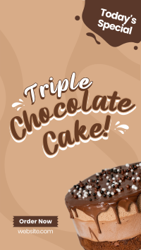 Triple Chocolate Cake Facebook Story Design