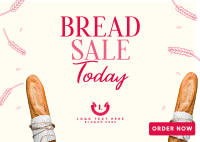 Bread Lover Sale Postcard Image Preview