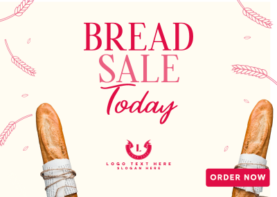 Bread Lover Sale Postcard Image Preview