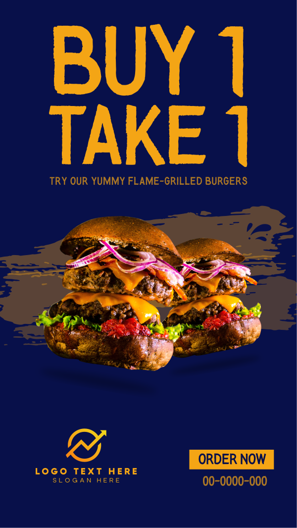Flame Grilled Burgers Instagram Story Design