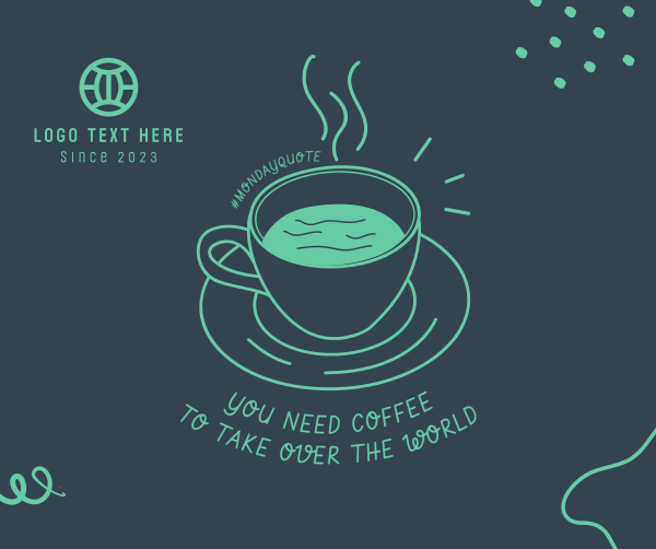 Monday Coffee Quote Facebook Post Design Image Preview
