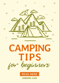 Camping Tips For Beginners Poster Design