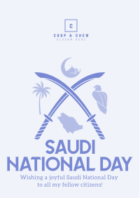 Saudi Day Symbols Flyer Image Preview