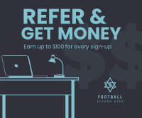 Refer And Get Money Facebook Post Design