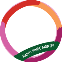 Lesbian Pride Brush stroke Facebook Profile Picture Design