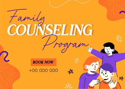 Family Counseling Postcard Image Preview