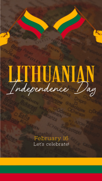 Modern Lithuanian Independence Day Instagram Story Design