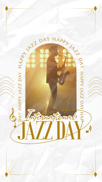 Elegant Jazz Day Instagram reel Image Preview