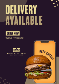 Burger On The Go Poster Design