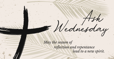 Greetings Ash Wednesday Facebook ad Image Preview