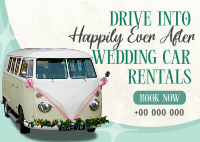 Wedding Car Rental Postcard Image Preview