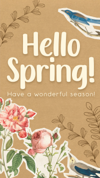 Scrapbook Hello Spring Instagram Story Design