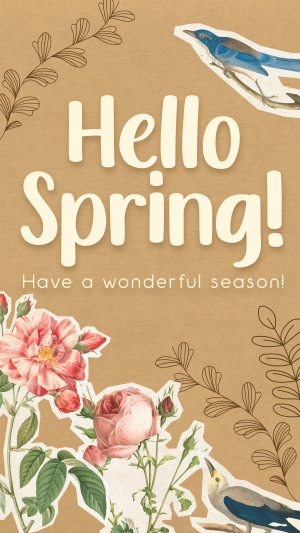 Scrapbook Hello Spring Instagram story Image Preview
