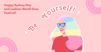 Happy Mardi Gras Facebook Ad Design
