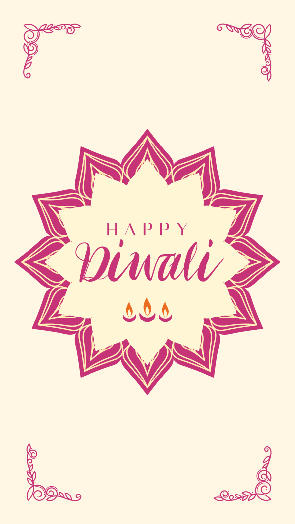 Ornamental Diwali Greeting Instagram Story Design Image Preview