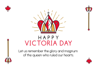 Happy Victoria Day Postcard Design
