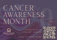 Cancer Awareness Month Postcard Design