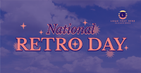 National Retro Day Clouds Facebook Ad Design