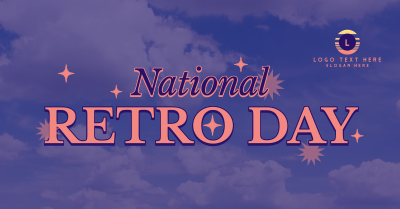 National Retro Day Clouds Facebook ad Image Preview