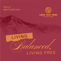 Living Balanced & Free Instagram post Image Preview