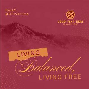 Living Balanced & Free Instagram post Image Preview