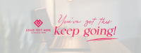 Keep Going Motivational Quote Facebook Cover Design