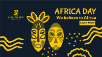Africa Day Masks Facebook Event Cover Design