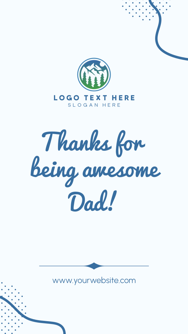 Thanks Dad Instagram Story Design Image Preview