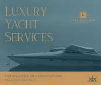 Luxury Yacht Services Facebook Post Design