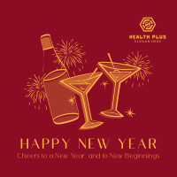 New Year Cheers Instagram post Image Preview
