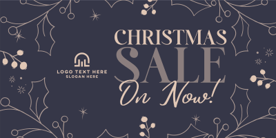 Decorative Christmas Sale Twitter Post Image Preview