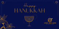 Hanukkah Lilies Twitter Post Design