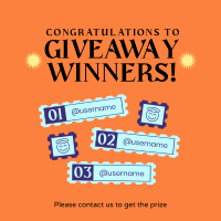 Giveaway Winners Stamp Instagram Post Design