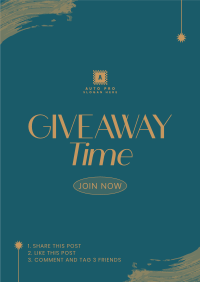 Giveaway Time Announcement Poster Image Preview