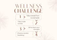The Wellness Challenge Postcard Design