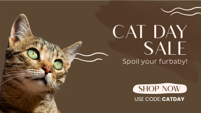 Cat Day Sale Facebook event cover Image Preview